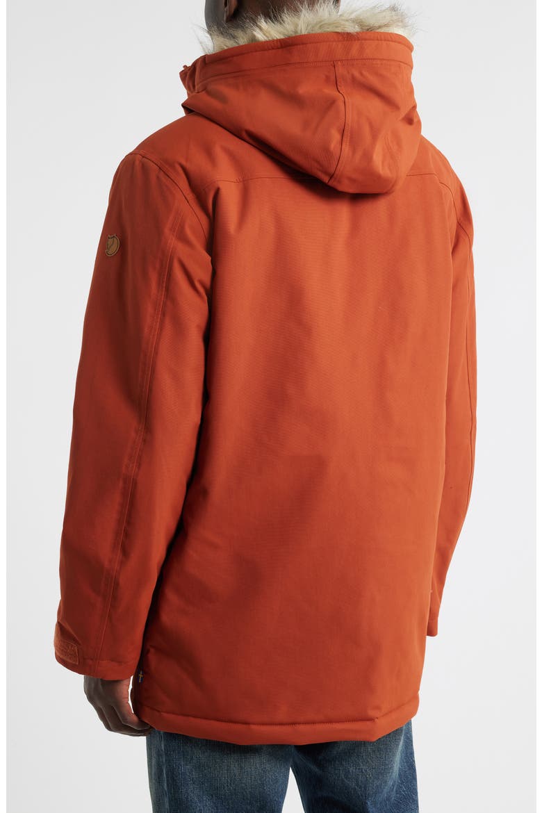 Nuuk Lite Waterproof Parka With Faux Fur Trim, Alternate, color, AUTUMN LEAF