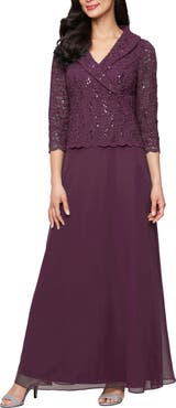 green emerald velvet dress Alex Evenings 82171686