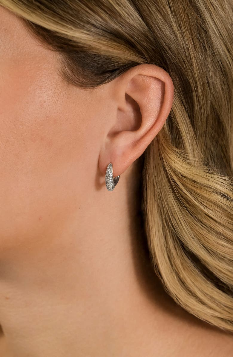 Sterling Forever Wynne Cubic Zirconia Cone Lever Back Earrings, Alternate, color,