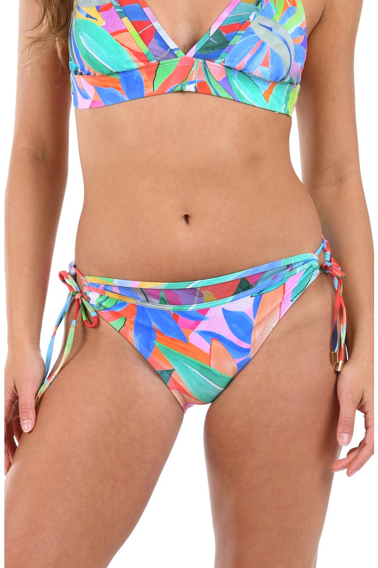 Tropi-Flage Adjustable Loop Bikini Bottoms, Main, color, BLUE/ GREEN MULTI