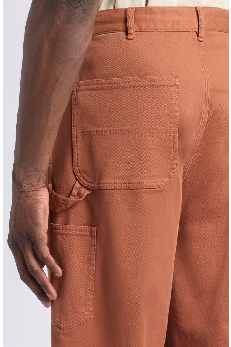 Cotton Stretch Twill Carpenter Pants, Alternate, color, BROWN GINGER