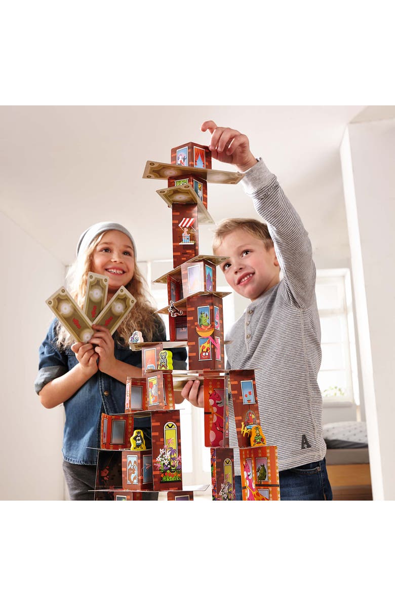 HABA Rhino Hero Super Battle - Exciting 3D Stacking Board Game for Kids & Adults, Fun Family Games, Stacking Card Games for Kids, Made in Germany, Alternate, color, Multi