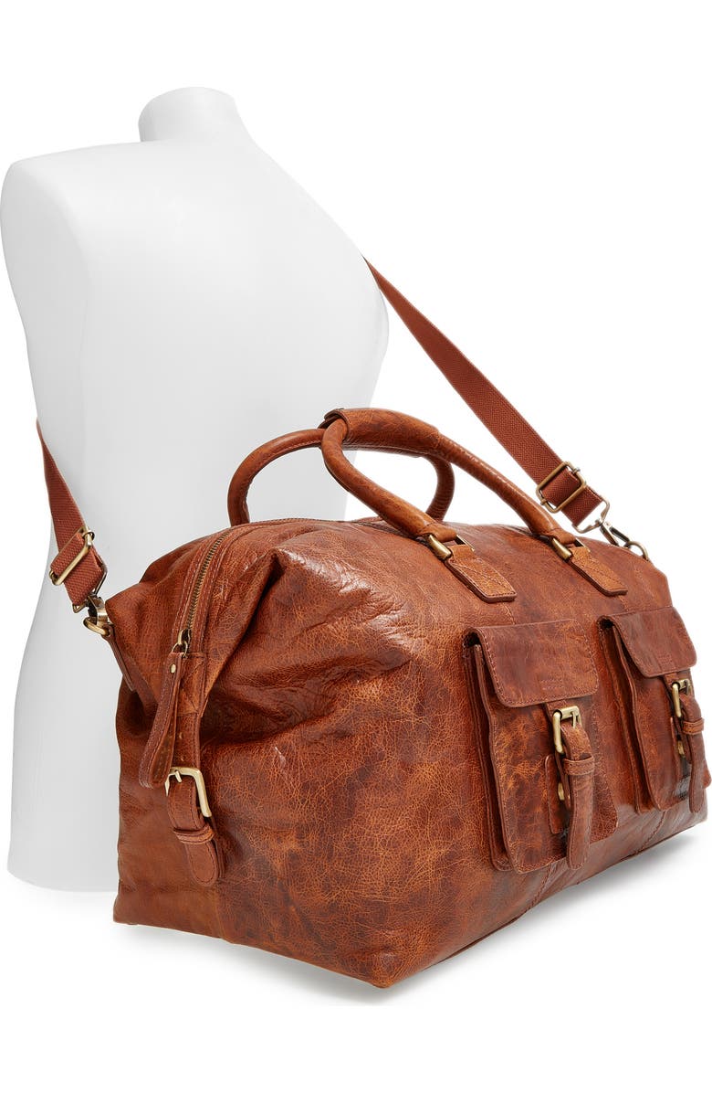 Rawlings <sup>®</sup> Rugged Leather Duffle Bag, Alternate, color,