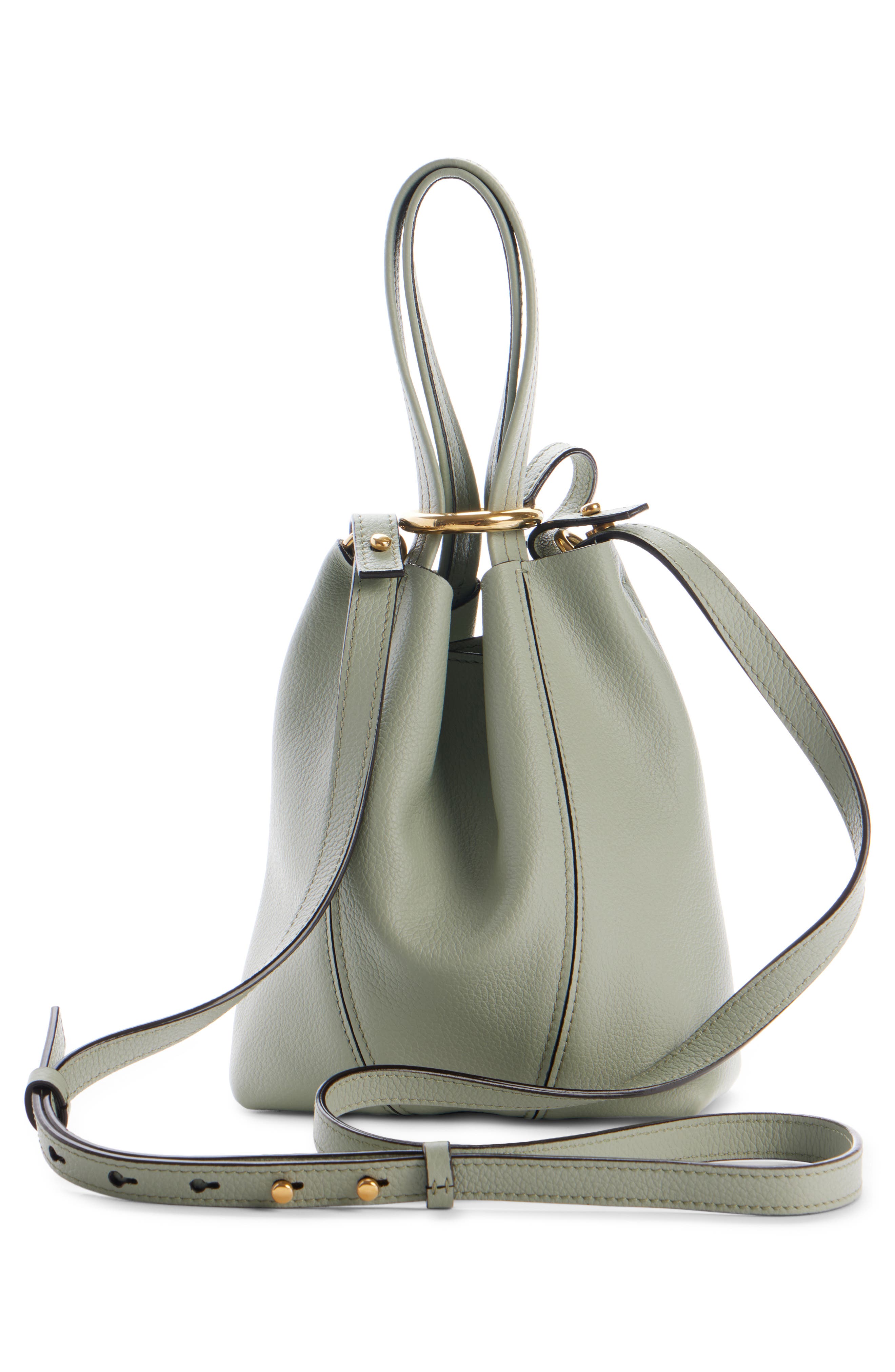 Small Spin Leather Crossbody Tote, Alternate, color, 38Y SEA GRASS