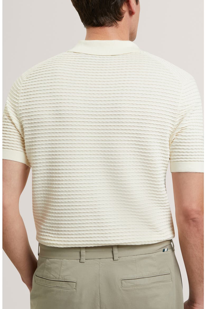 Bestel Textured Cotton Polo, Alternate, color, WHITE