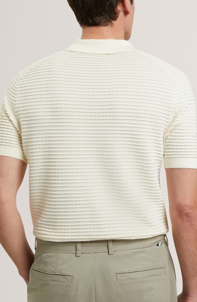 Ted Baker Bestel Textured Cotton Polo, Alternate, color, White