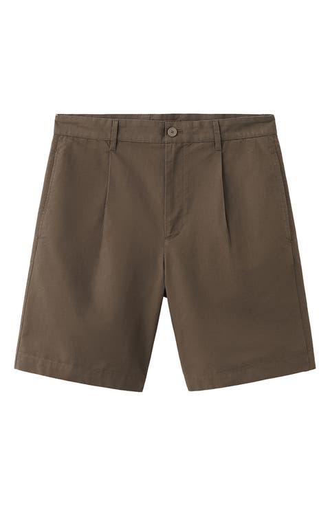 Pleat Front Bermuda Shorts