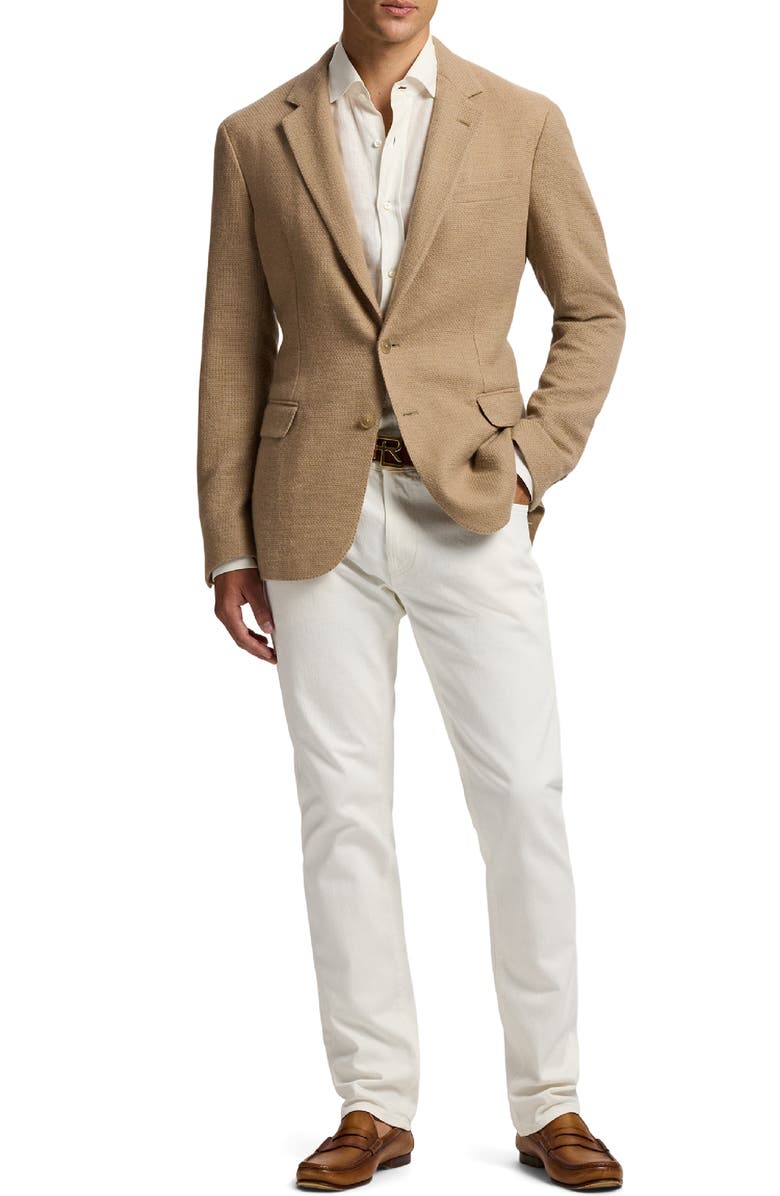 Ralph Lauren Purple Label Hadley Hand Tailored Cashmere Sport Coat, Alternate, color, Taupe Multi