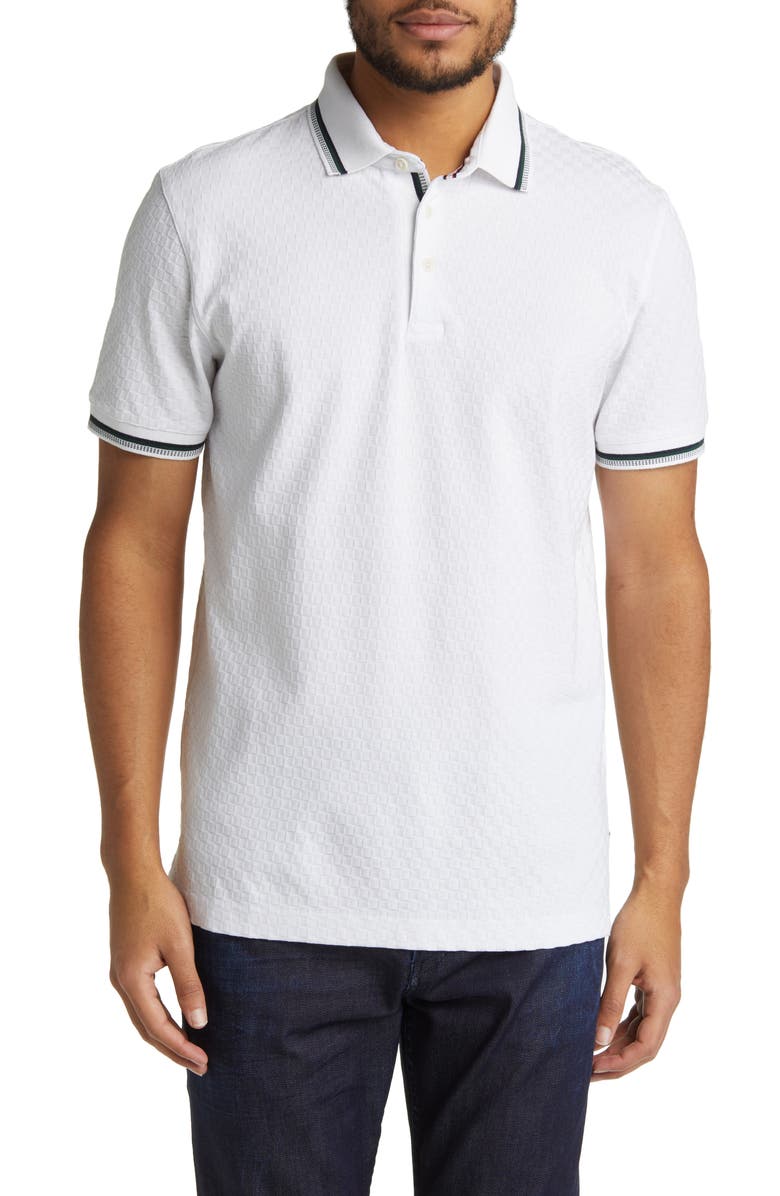 Ted Baker London Palos Regular Fit Textured Cotton Knit Polo, Main, color, 