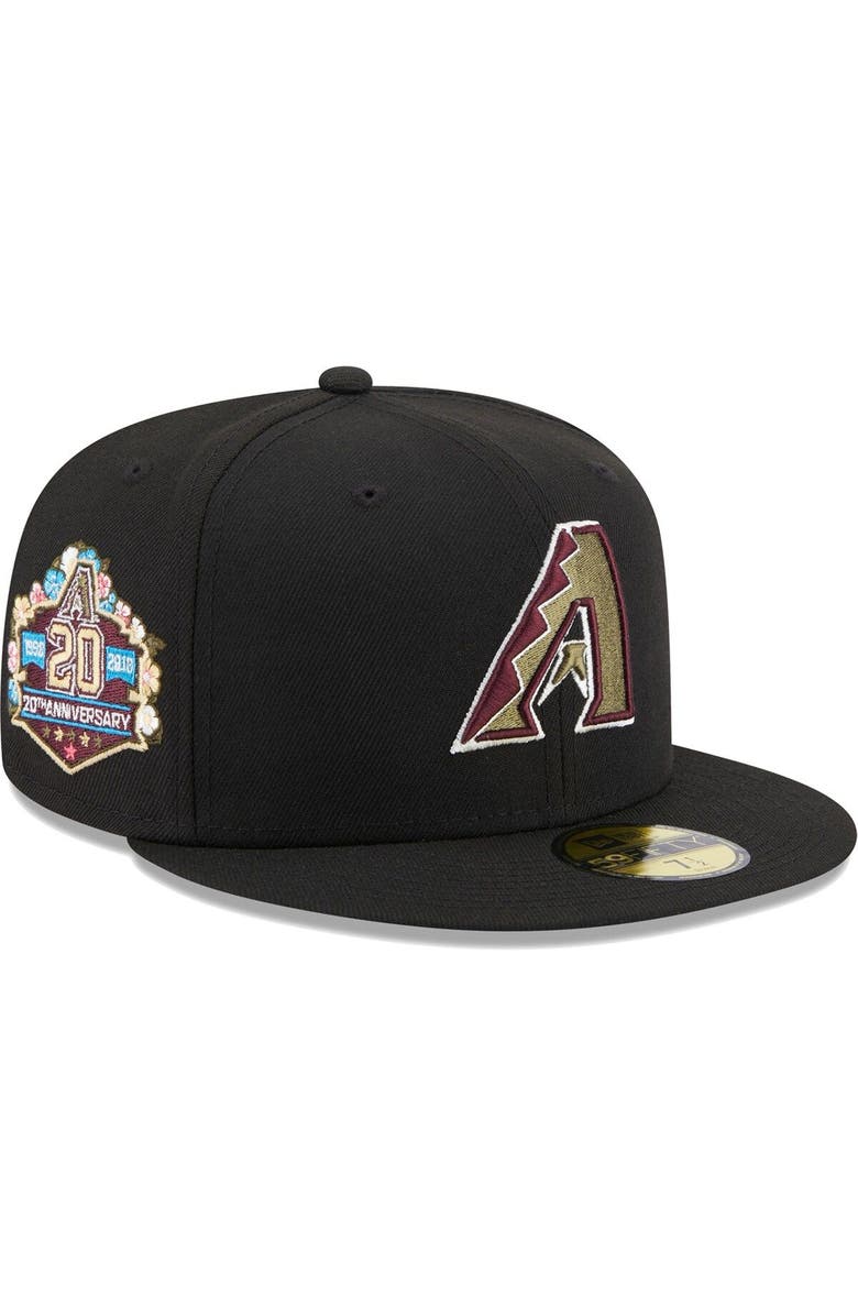 New Era Men's New Era Black Arizona Diamondbacks 20th Anniversary Spring Training Botanical 59FIFTY Fitted Hat, Alternate, color, 