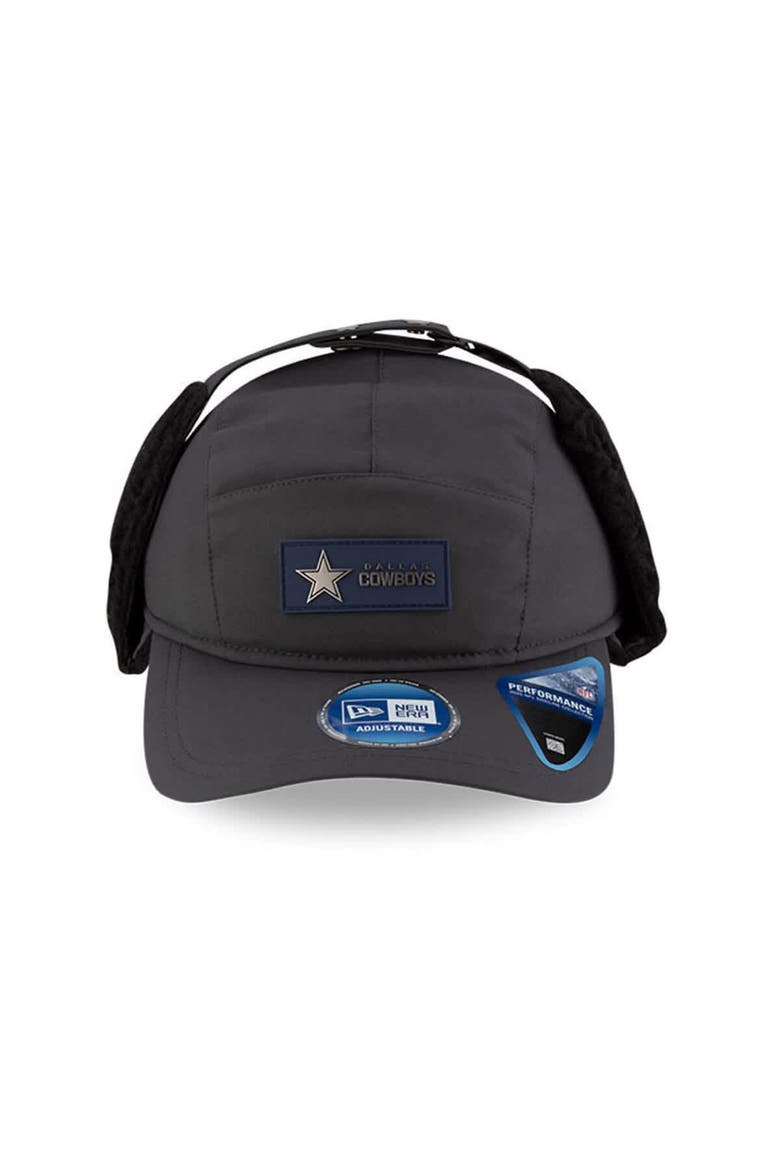 Men's New Era Charcoal Dallas Cowboys 2025 Sideline Cold Weather Runner Dog Ear Adjustable Hat, Alternate, color, Charcoal