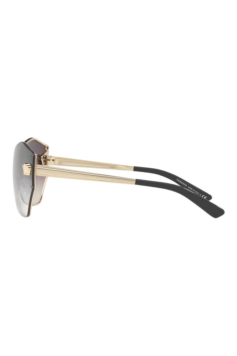 Gradient Shield Sunglasses, Alternate, color, GOLD/ SILVER MIRRORED GRADIENT