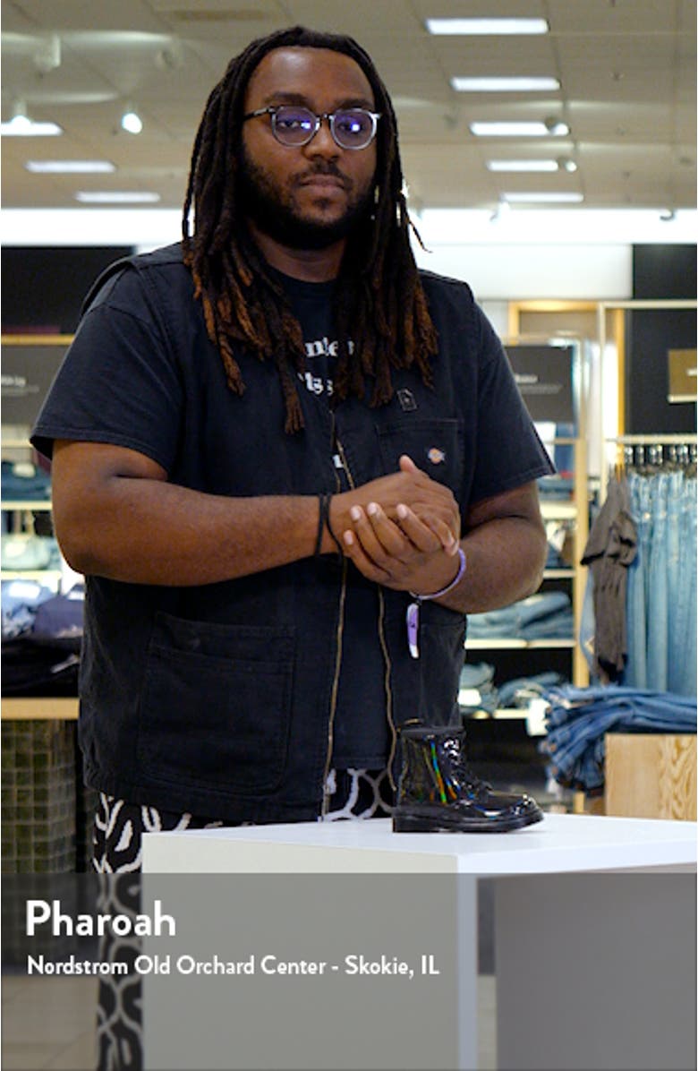 Kids' 1460 Black Rainbow Boot, sales video thumbnail