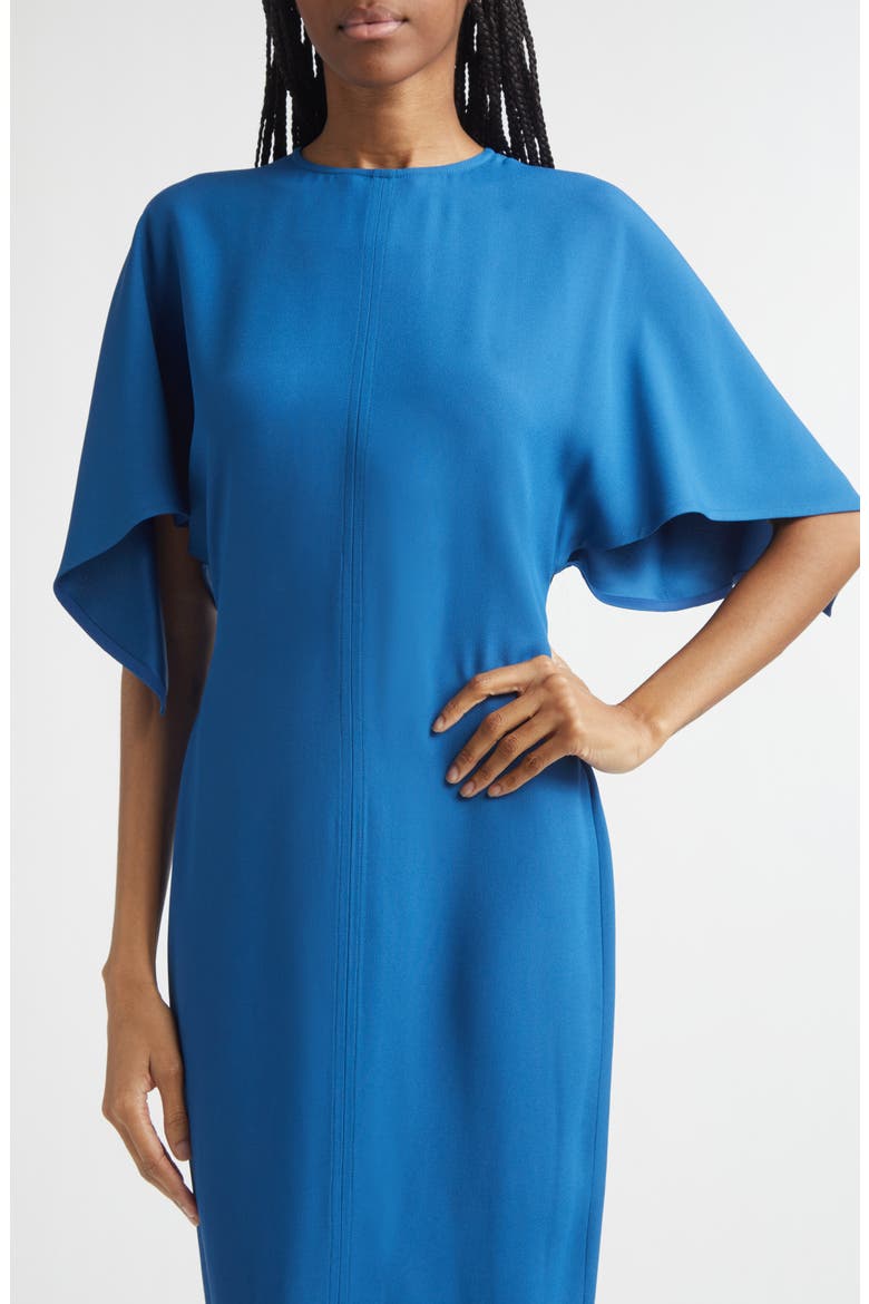 Dolman Sleeve Crepe Midi Dress, Alternate, color, ROYAL BLUE