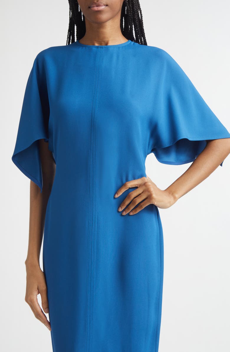 Stella McCartney Dolman Sleeve Crepe Midi Dress, Alternate, color, 