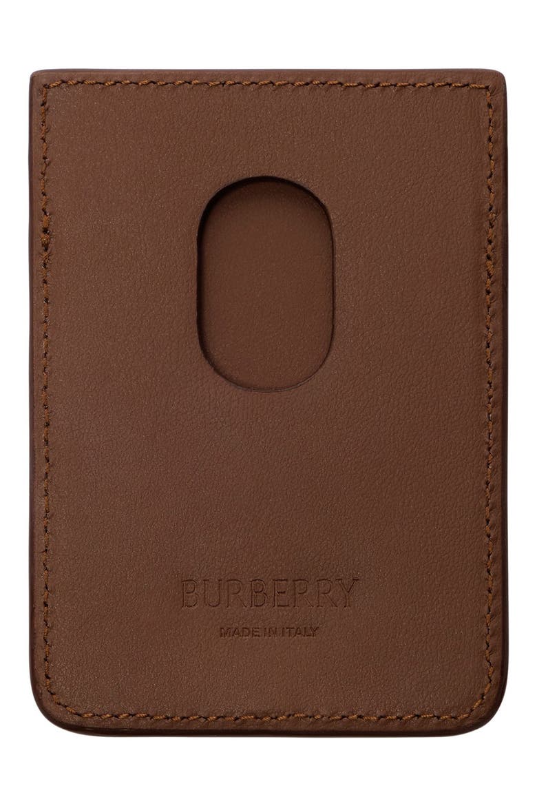 Check Coated Canvas & Leather MagSafe Card Case, Alternate, color, VINTAGE CHECK