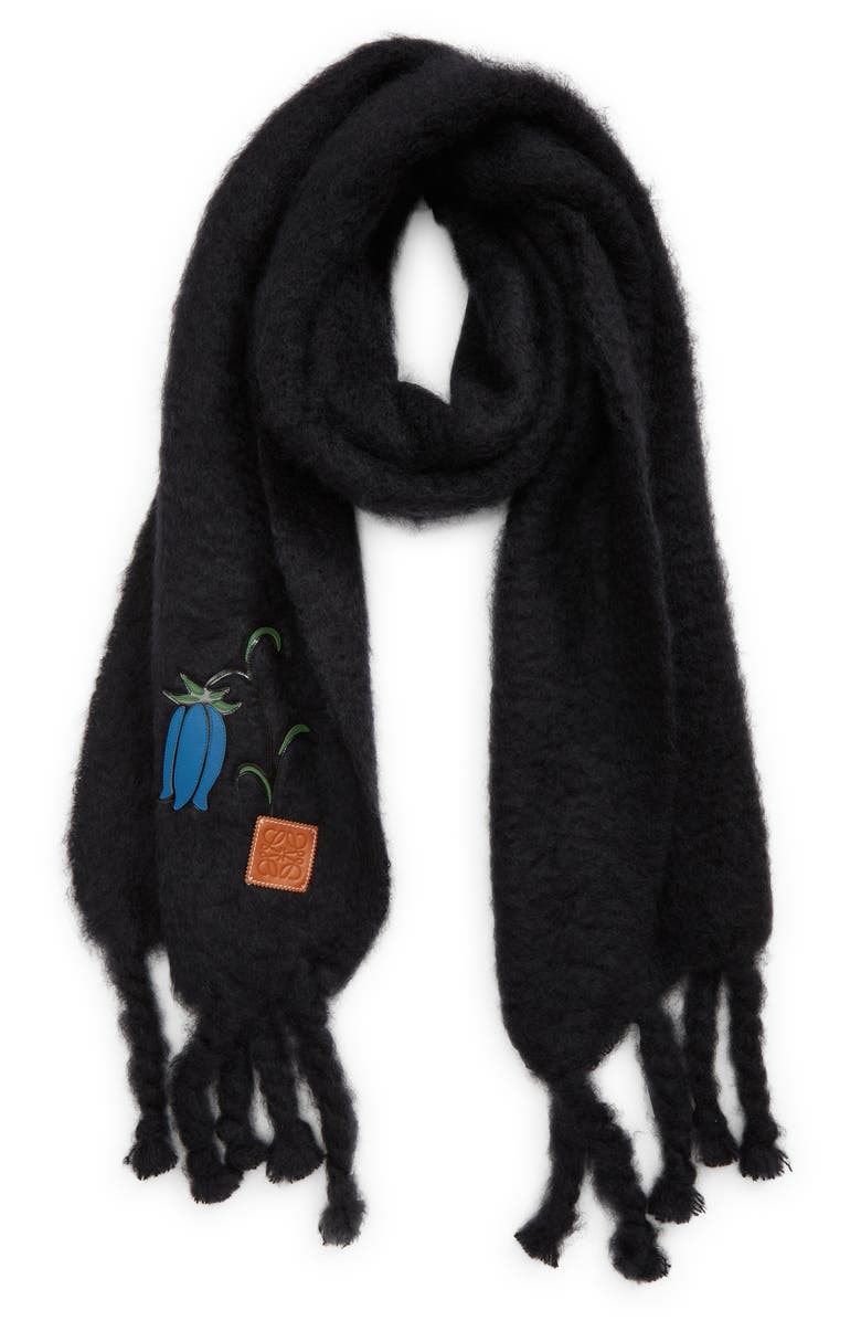 Loewe Bluebell Anagram Mohair Blend Scarf, Main, color, 