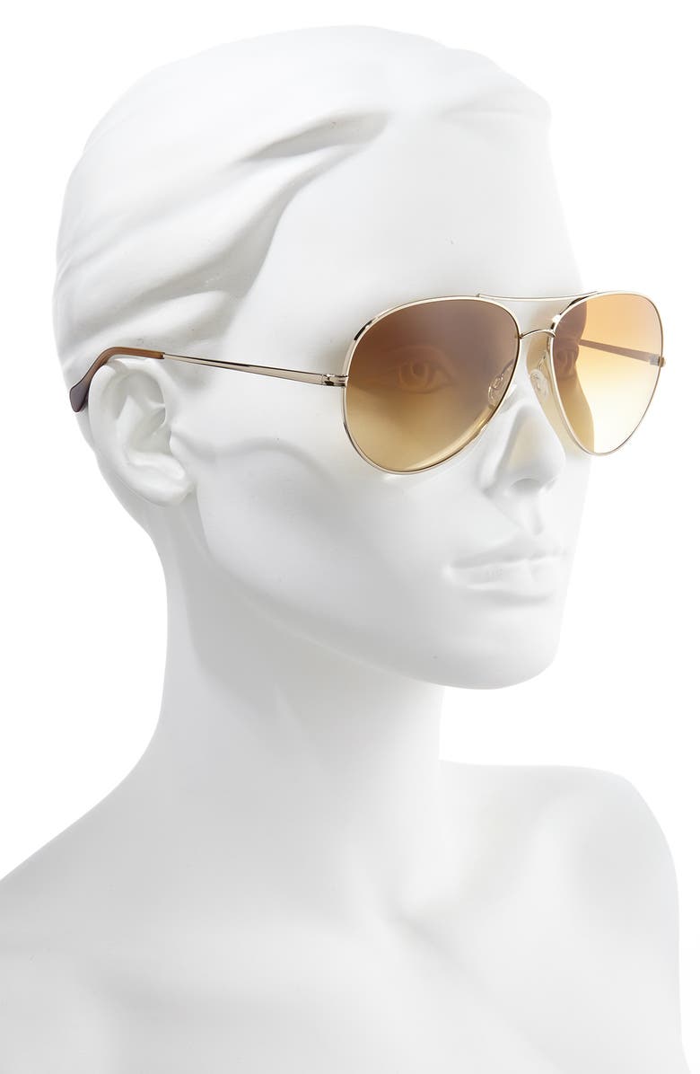 Oliver Peoples Sayer 63mm Oversize Gradient Aviator Sunglasses, Alternate, color, 