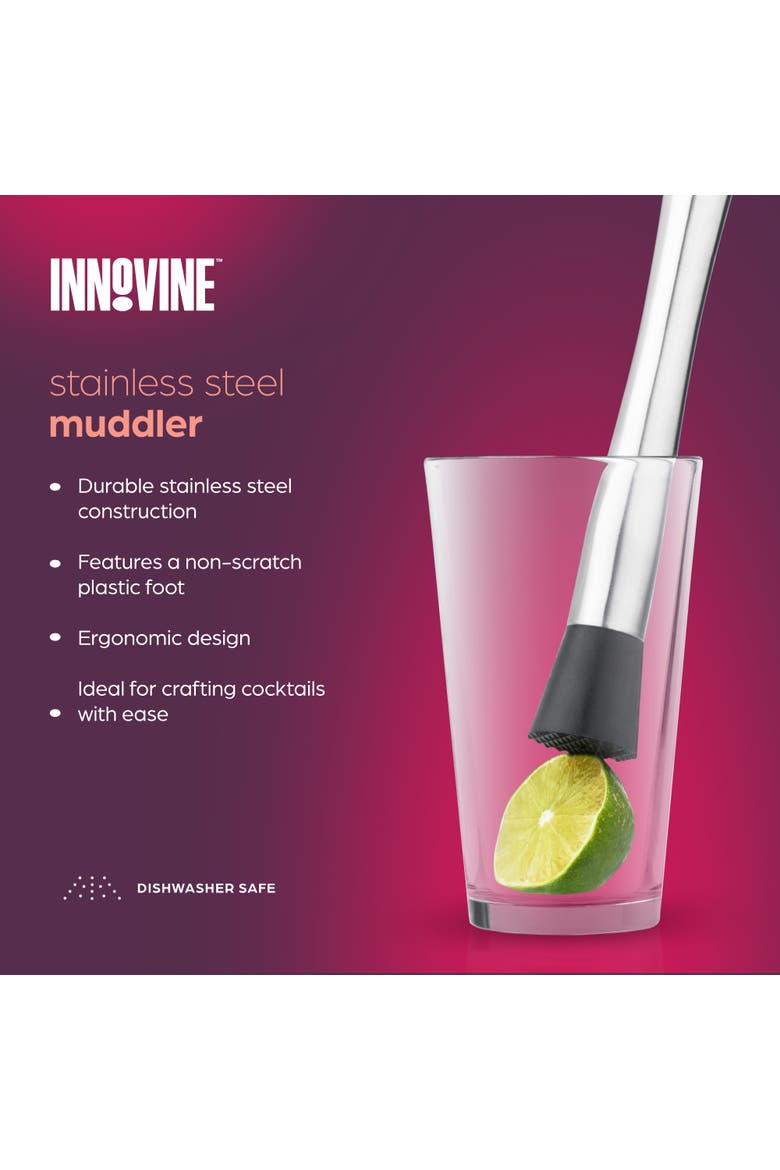 Stainless Steel Muddler, Alternate, color, Silver