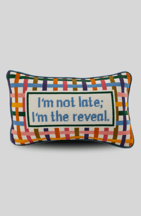 I'm The Reveal Needlepoint Pillow
