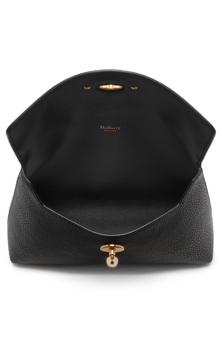 Mulberry Darley Leather Cosmetics Pouch, Alternate, color, Black
