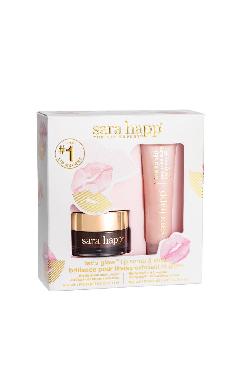 sara happ<sup>®</sup> Let's Glow Lip Scrub & Shine Kit, Main, color, NO COLOR