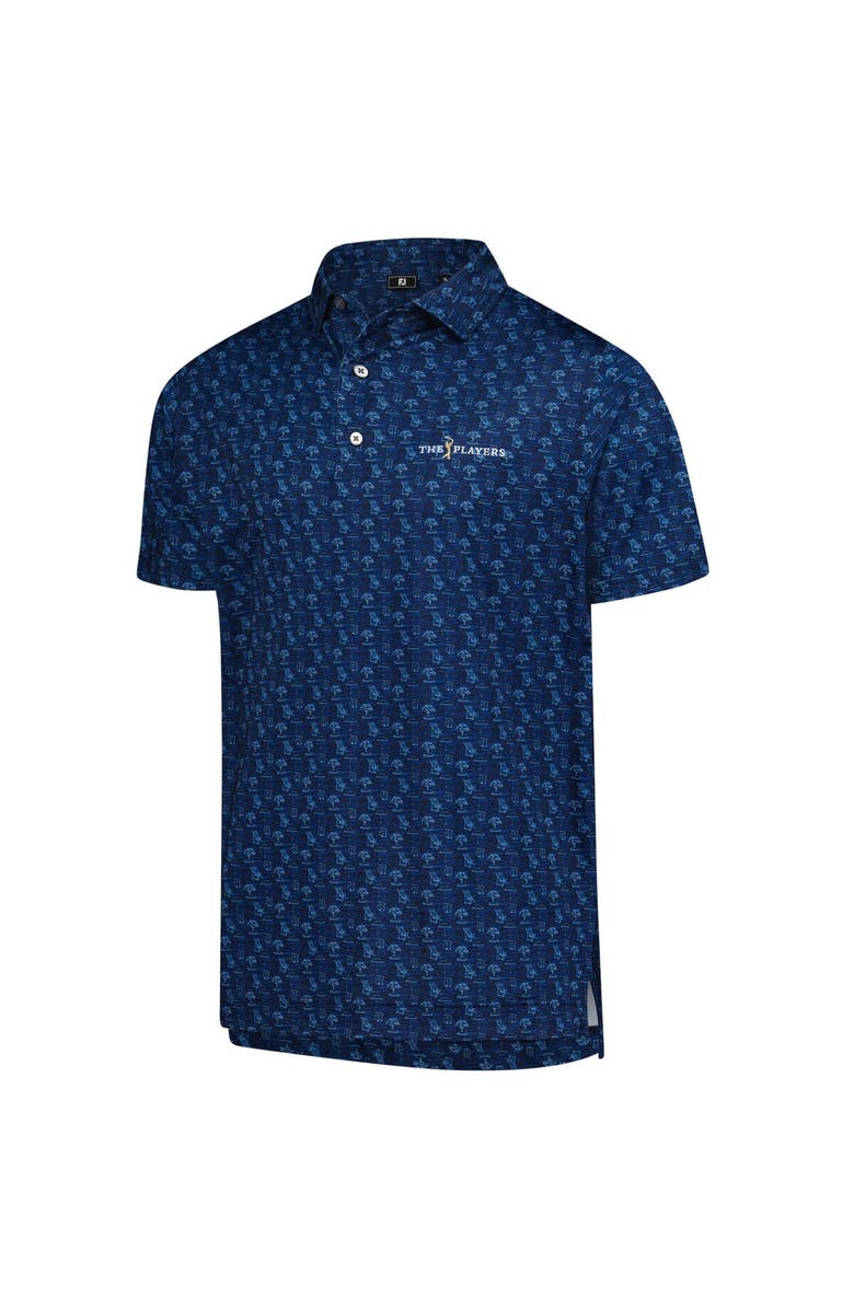 FOOTJOY Men's FootJoy Navy THE PLAYERS ProDry All Over Print Polo, Alternate, color, Navy