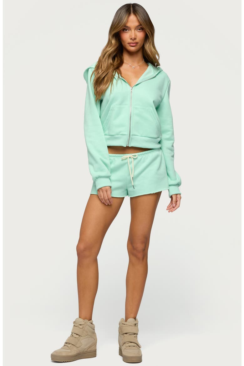 Lynette Cutoff Shorts, Alternate, color, AQUA