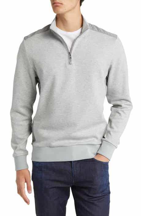 BOSS Sidney Half Zip Cotton Blend Pullover