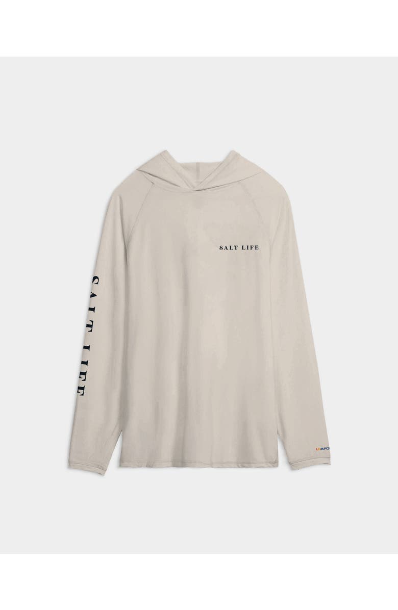 Salt Life Jaws of Steel 2.0 Performance Hoodie, Main, color, Chalk