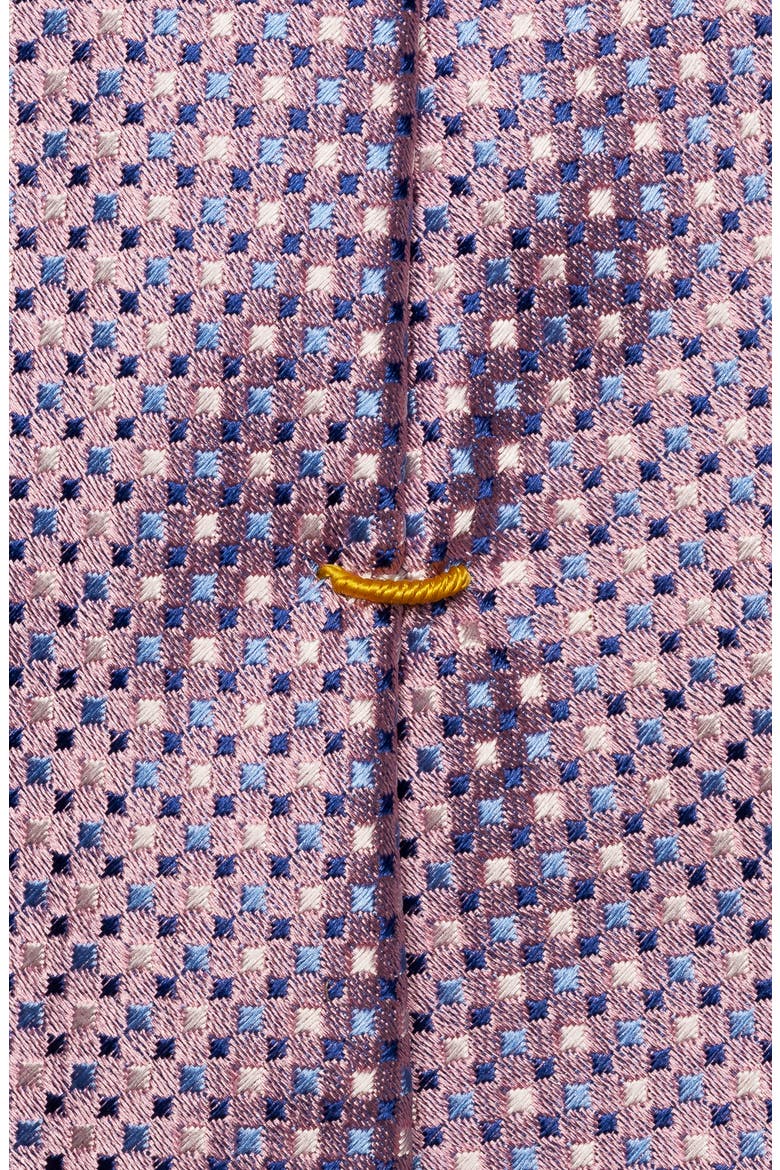 Geometric Silk Jacquard Tie, Alternate, color, MEDIUM PINK