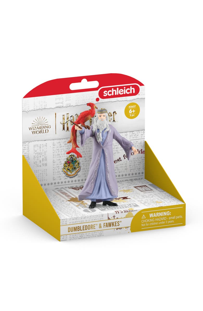 Schleich Wizarding World Of Harry Potter 2 Piece Set Albus Dumbledore & Fawkes, Alternate, color, Multicolored
