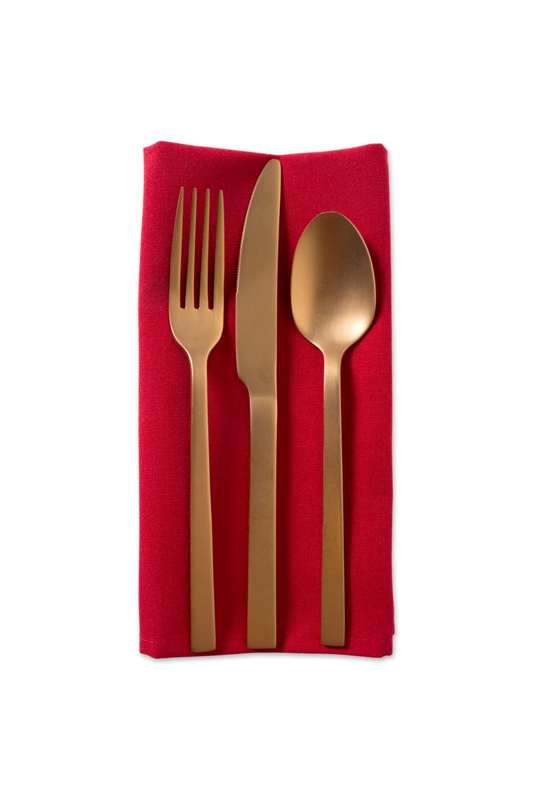 Red Polyester Napkin Set/6, Alternate, color, Red