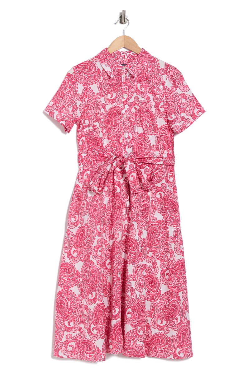 Tommy Hilfiger Paisley Cotton Midi Shirtdress, Alternate, color, 