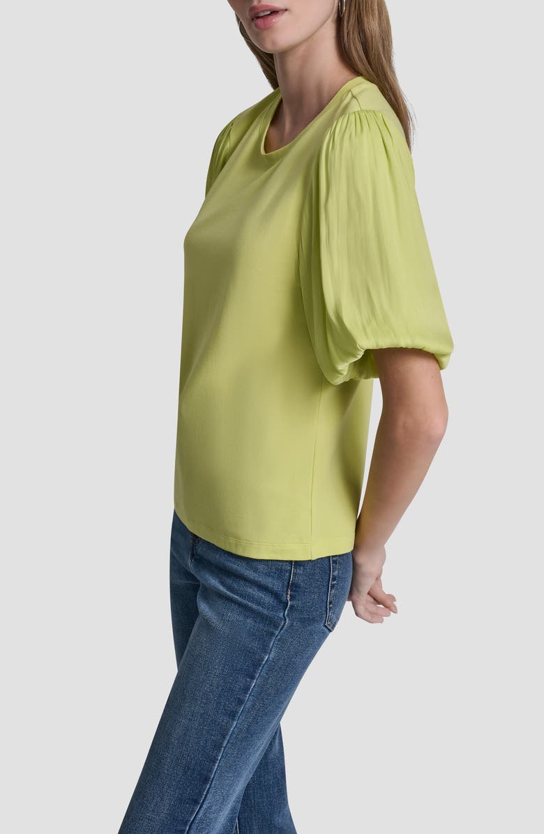DKNY Mixed Media Top, Alternate, color, Limeade