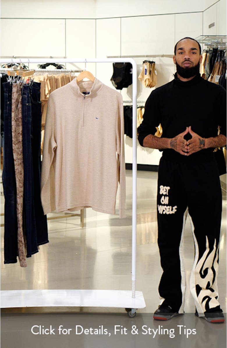 Saltwater Stripe Quarter Zip Pullover, sales video thumbnail