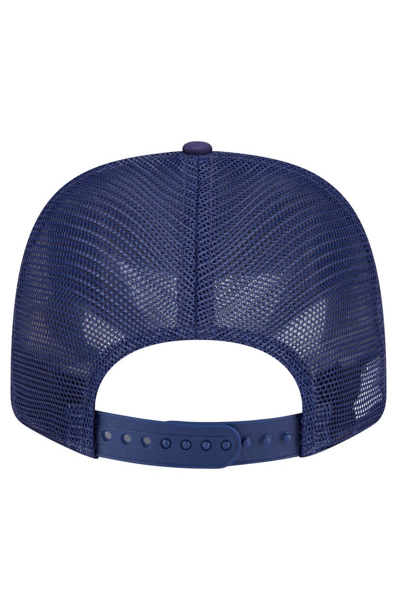 New Era Men's New Era Navy Illinois Fighting Illini Primary 9SEVENTY Trucker Stretch-Snap Hat, Alternate, color, 