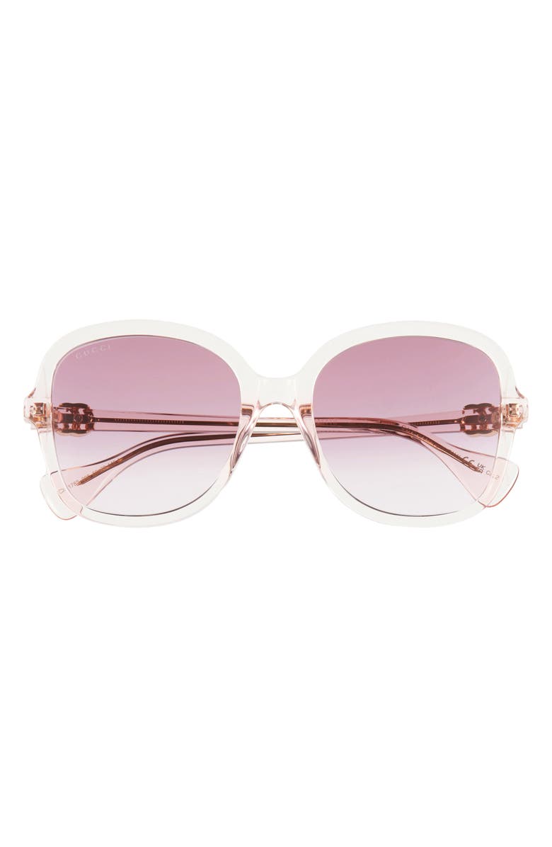 Gucci 56mm Gradient Butterfly Sunglasses, Main, color, 