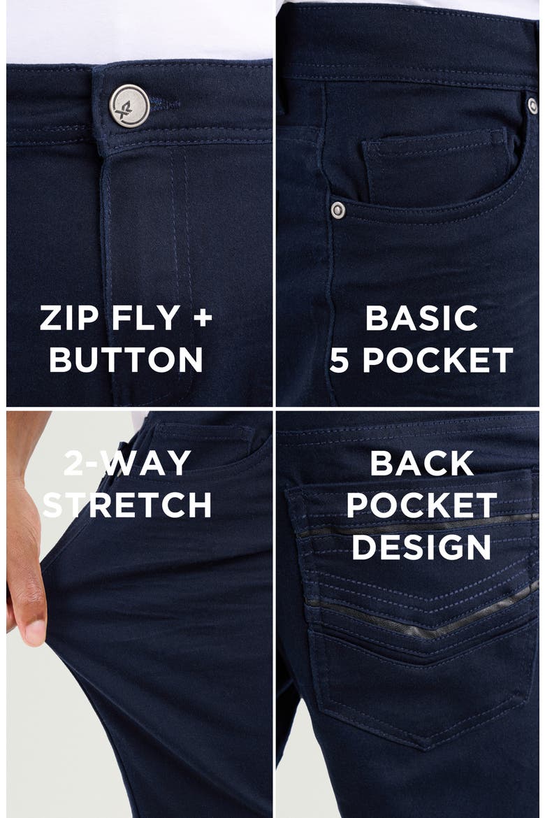 Commuter Stretch Cotton Blend Pants, Alternate, color, NAVY