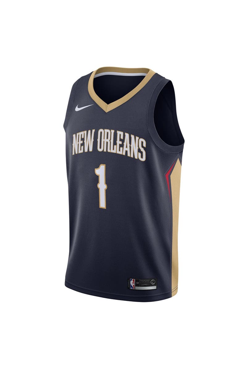 Nike Men's Nike Zion Williamson Navy New Orleans Pelicans 2019 NBA Draft First Round Pick Swingman Jersey - Icon Edition, Alternate, color, 
