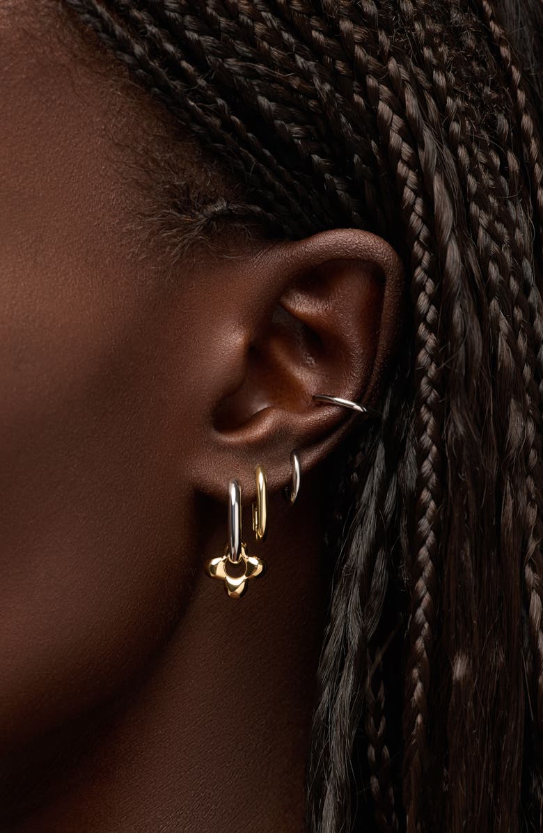 Ana Luisa Cassia Drop Hoop Earrings, Alternate, color, Gold / Silver