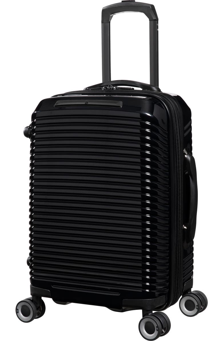 IT LUGGAGE Traversed 21-Inch Spinner Carry-On Luggage, Main, color, Black