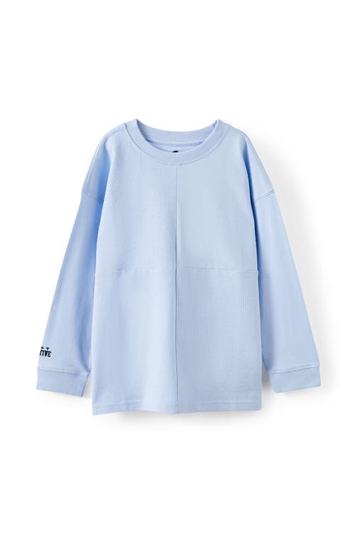 Cotton On Kids Kid's Long Sleeve Textured Splice Tee In Blue