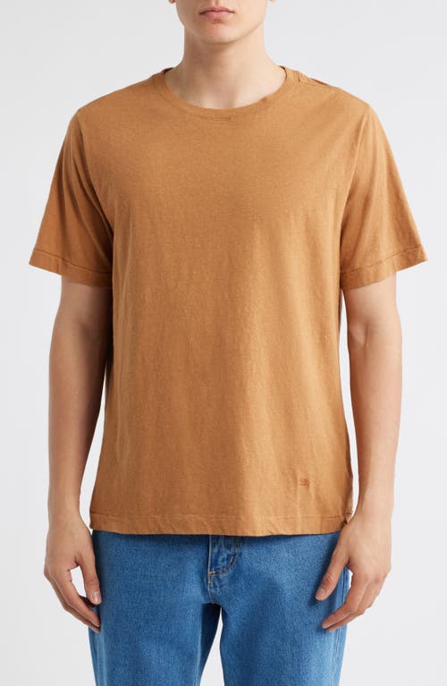 MERZ B SCHWANEN Organic Cotton & Hemp T-Shirt in Faded Caramel  product