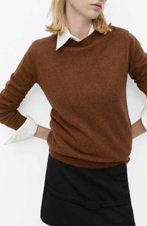 Mango Cashmere Sweater In Tobacco Brown