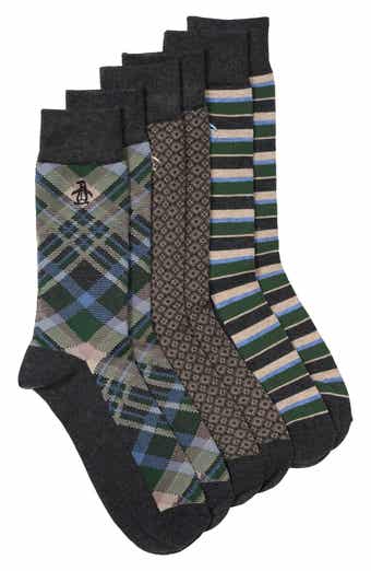 Assorted Russell Plaid 3-Pack Dress Socks