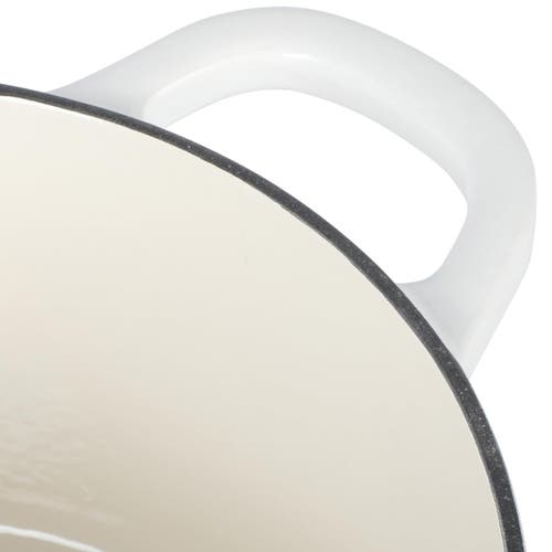 Crock-pot Crockpot 7 Quart Round Enameled Cast Iron Dutch Oven With Lid In White