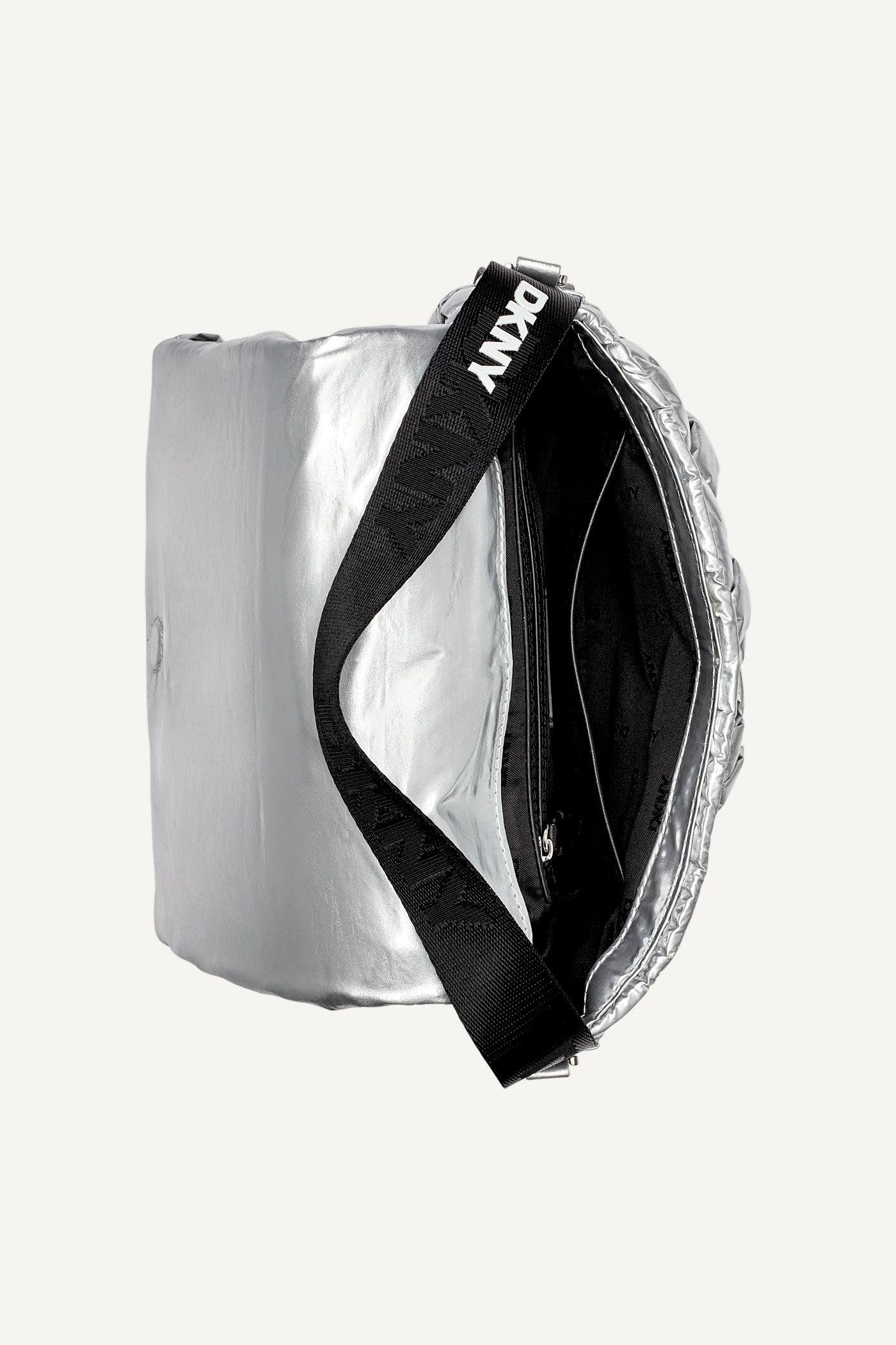 DKNY Nadia Flap Shoulder Bag, Alternate, color, Silver