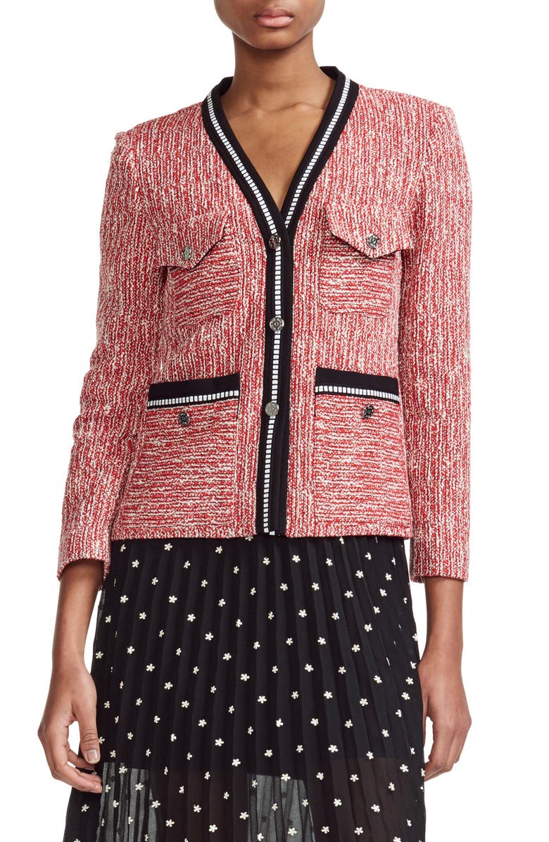 maje Vivor Tweed Jacket, Main, color,