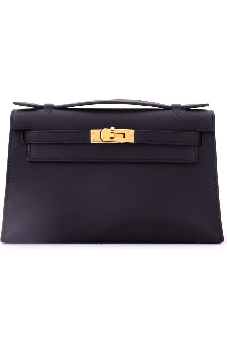 Pre-Owned Hermes Kelly Pochette Swift, Main, color, Noir